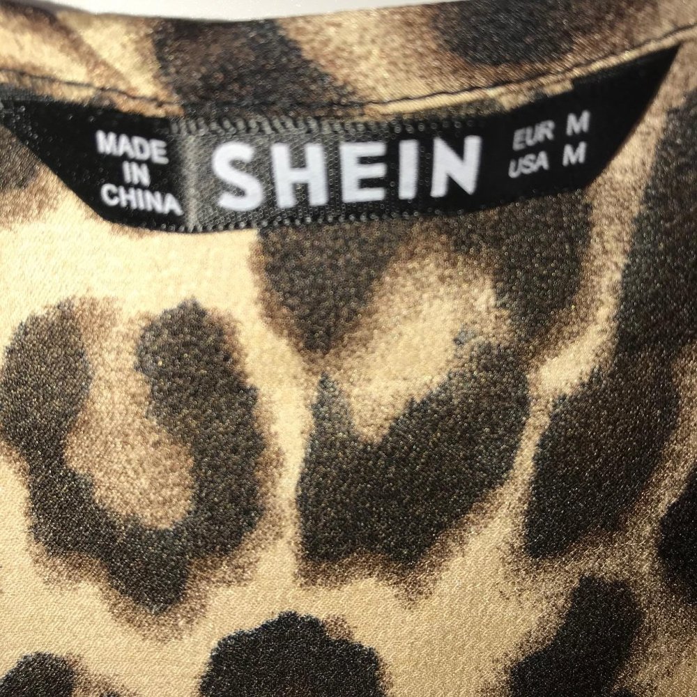 WOMENS SHEIN LEOPARD PRINT NIGHT‎ GOWN - Picture 3 of 6